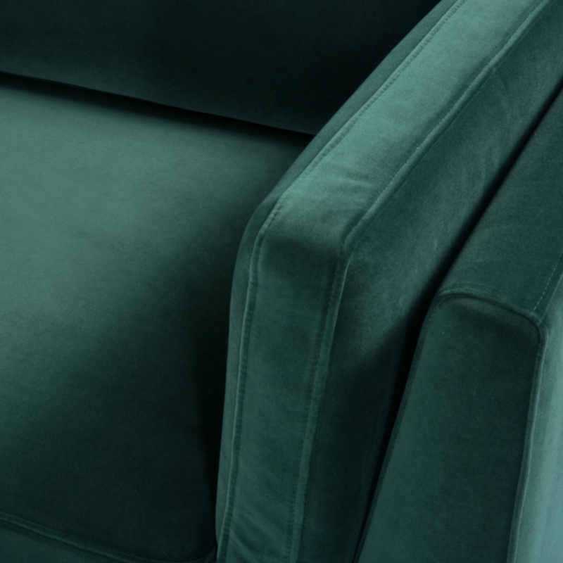 Mickey 3 Seater Sofa Emerald Green Velvet
