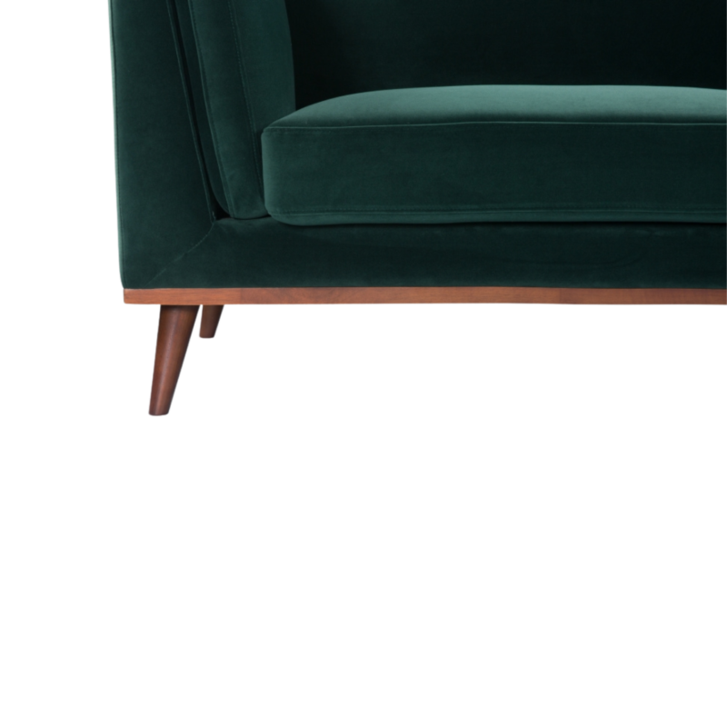 Mickey 3 Seater Sofa Emerald Green Velvet