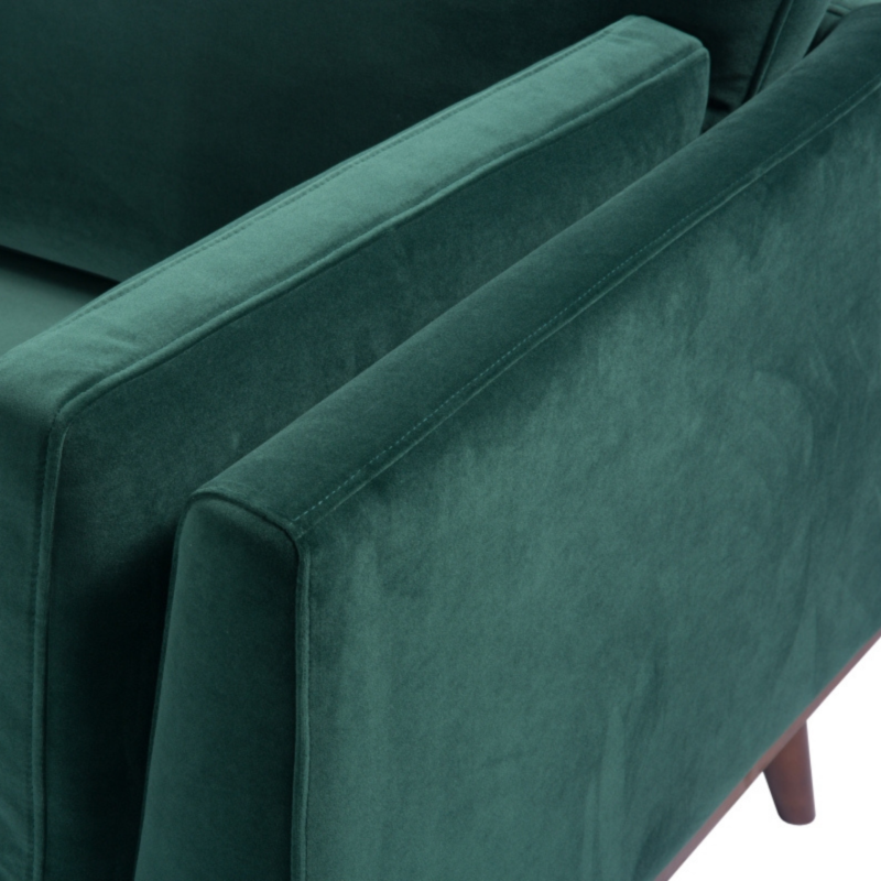 Mickey 3 Seater Sofa Emerald Green Velvet
