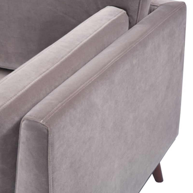 Mickey 2 Seater Sofa Stone Grey Velvet