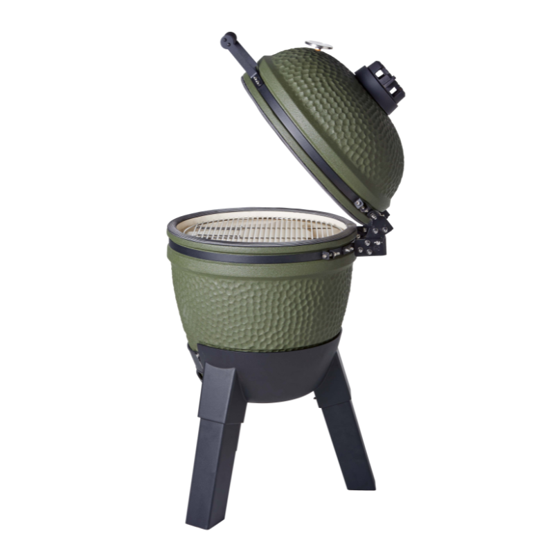 Moddern Kamado Olive Green with Black Aluminium Legs
