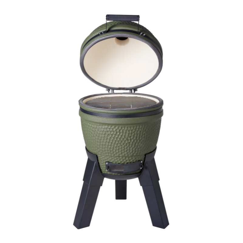 Moddern Kamado Olive Green with Black Aluminium Legs