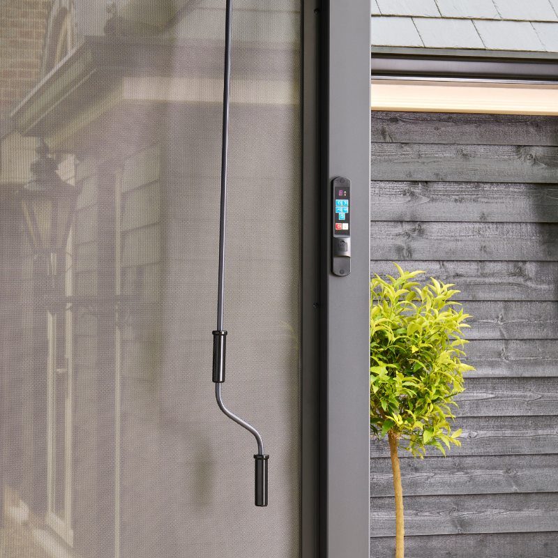 Nexus Pergola Bundle  - Grey Aluminium 3m x 4m with LEDs and 3 Screens
