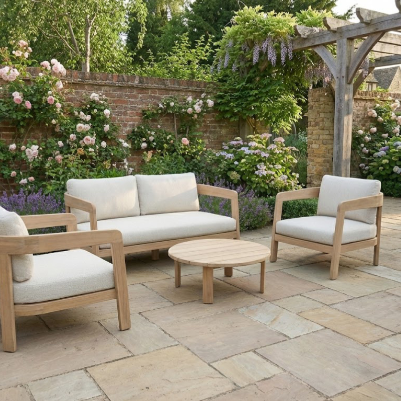 Leno Beige Sofa With Table