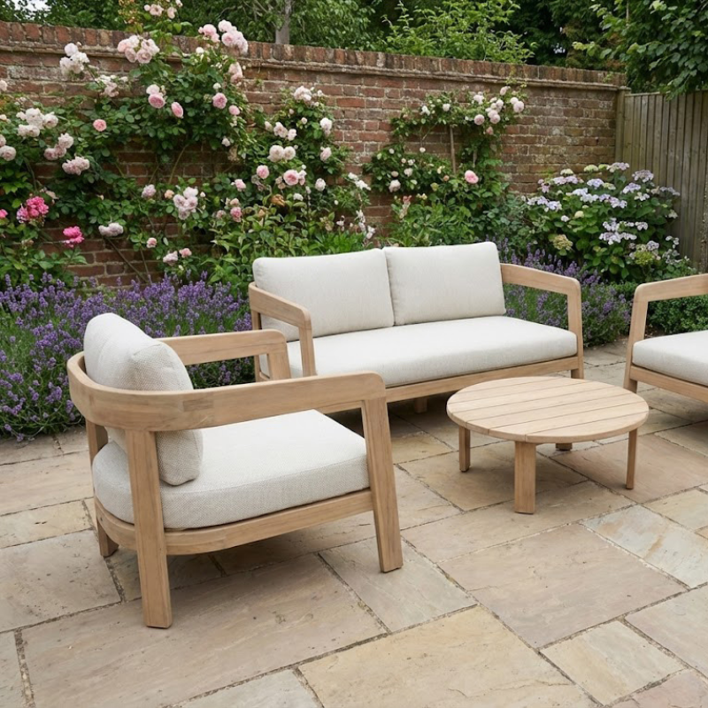 Leno Beige Sofa With Table