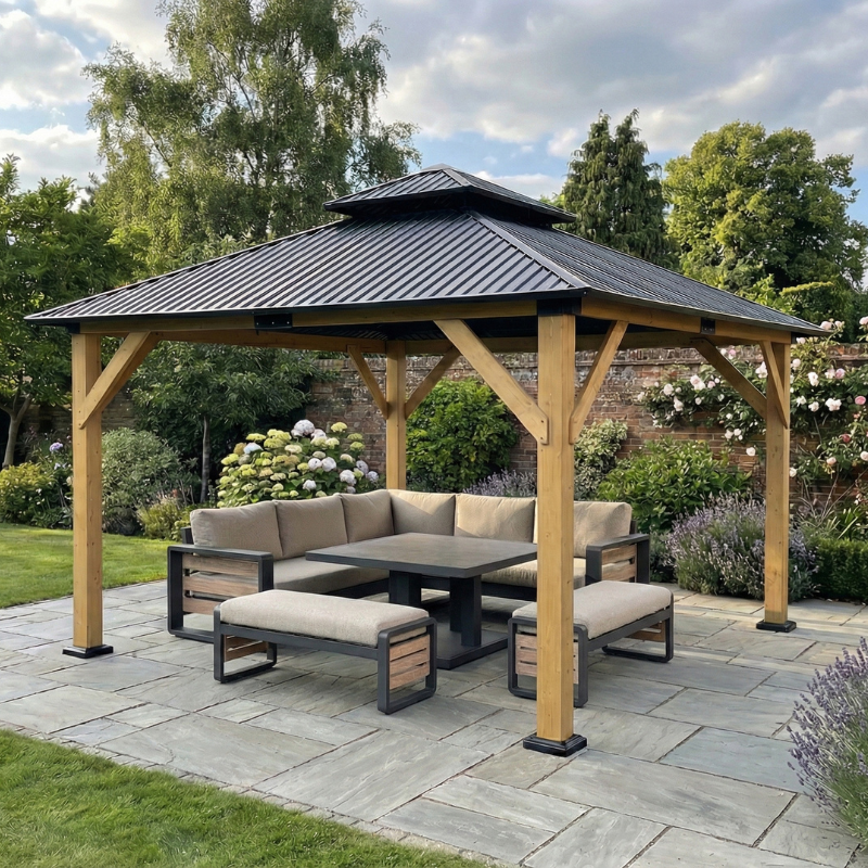 Ottawa Cedar Wood Frame with Double Roof