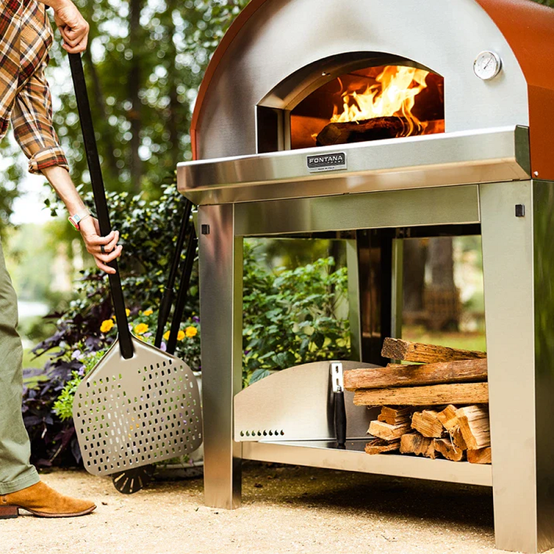 Fontana Mangiafuoco Wood Pizza Oven Including Trolley_oven for pizza