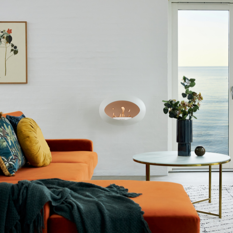 Le Feu White Wall Mounted Bioethanol Burner Ultimate Modern Living Interior Design