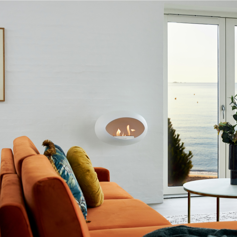 Le Feu White Wall Mounted Bioethanol Burner Ultimate Modern Living Interior Design