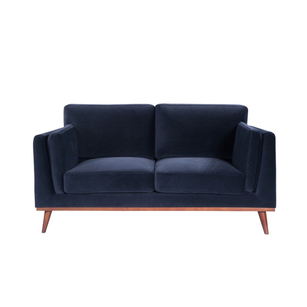 Mickey 2 Seater Sofa Midnight Blue Velvet