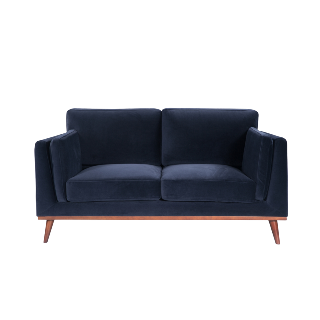 Mickey 2 Seater Sofa Midnight Blue Velvet